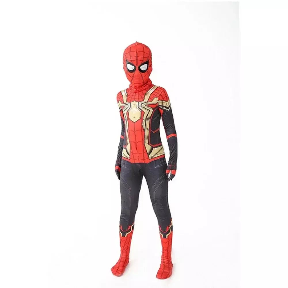 Tamanhos 100-190 traje do homem aranha presente de aniversário festa vestir-se homem-aranha clássico milhas super-herói cosplay traje