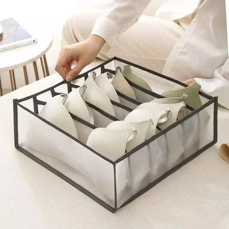 Organizador de gaveta para roupas íntimas, caixa de armazenamento dobrável, organizador de armário, divisor de gaveta para cuecas, meias, sutiã, caixas de armazenamento