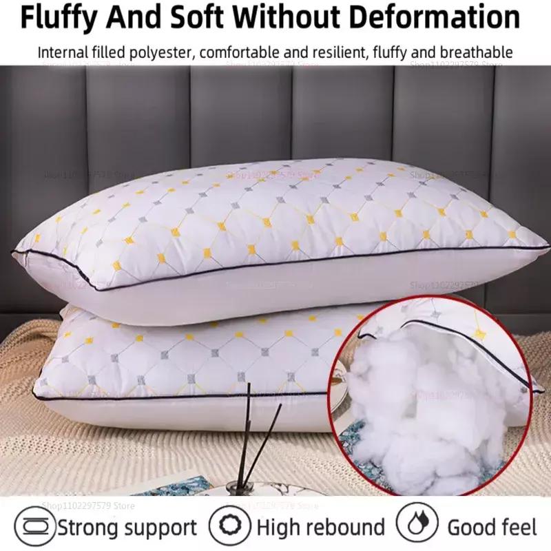 Travesseiro ortopédico cervical para dormir melhor e suporte para pescoço, fibra de soja, spa, massagem, travesseiro para casa, viagem, cama, hora de dormir