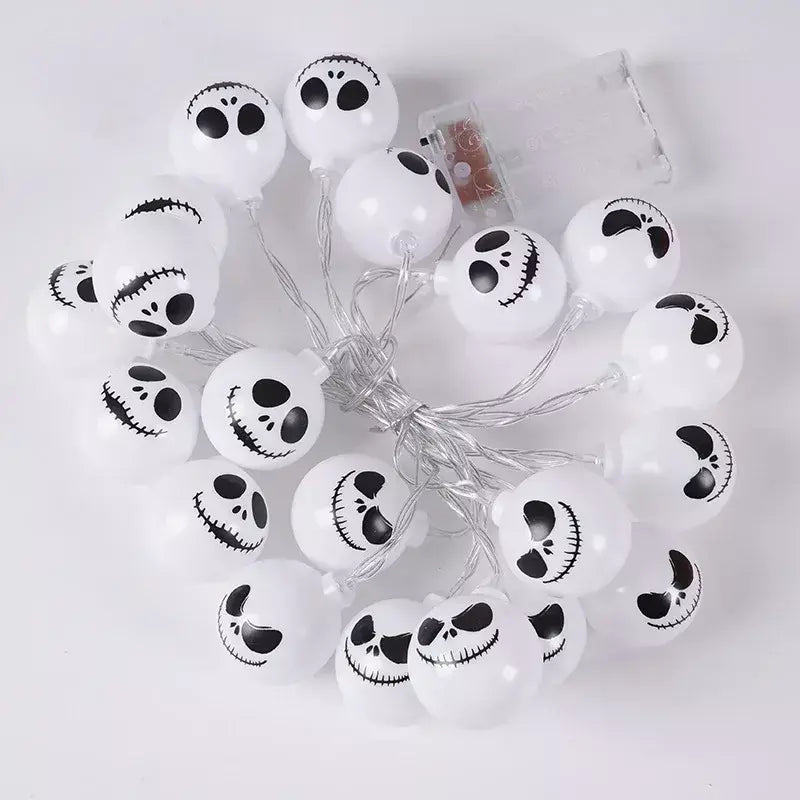2025 decoração do dia das bruxas luzes da corda fantasma led espectro assustador luzes de fadas fantasmas bateria operado festa decoração interior 830