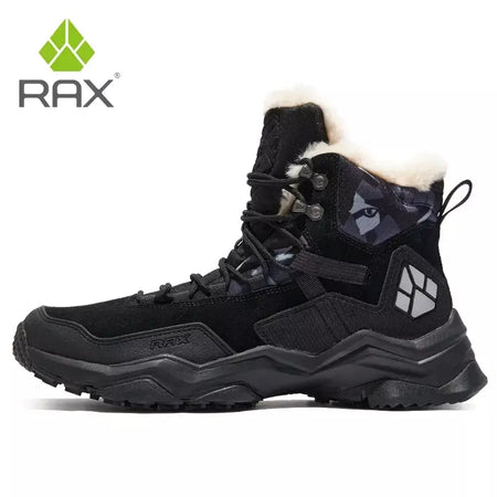 Rax à prova dwaterproof água caminhadas sapatos homens inverno ao ar livre tênis para homens botas de neve de pelúcia montanha botas de neve turismo ao ar livre sapato de corrida