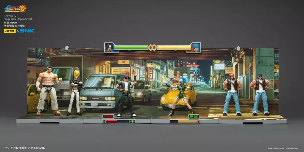 Joyotoy original rei dos lutadores 98um figura de ação kof 98um ikari guerreiros equipe herói 1/18 jogo estatueta modelo brinquedos personalizados