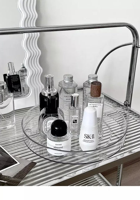 360 ° Rack giratório para cosméticos, prateleira para banheiro, grande capacidade, perfume, aromaterapia, cuidados com a pele, organizador de armazenamento de produtos