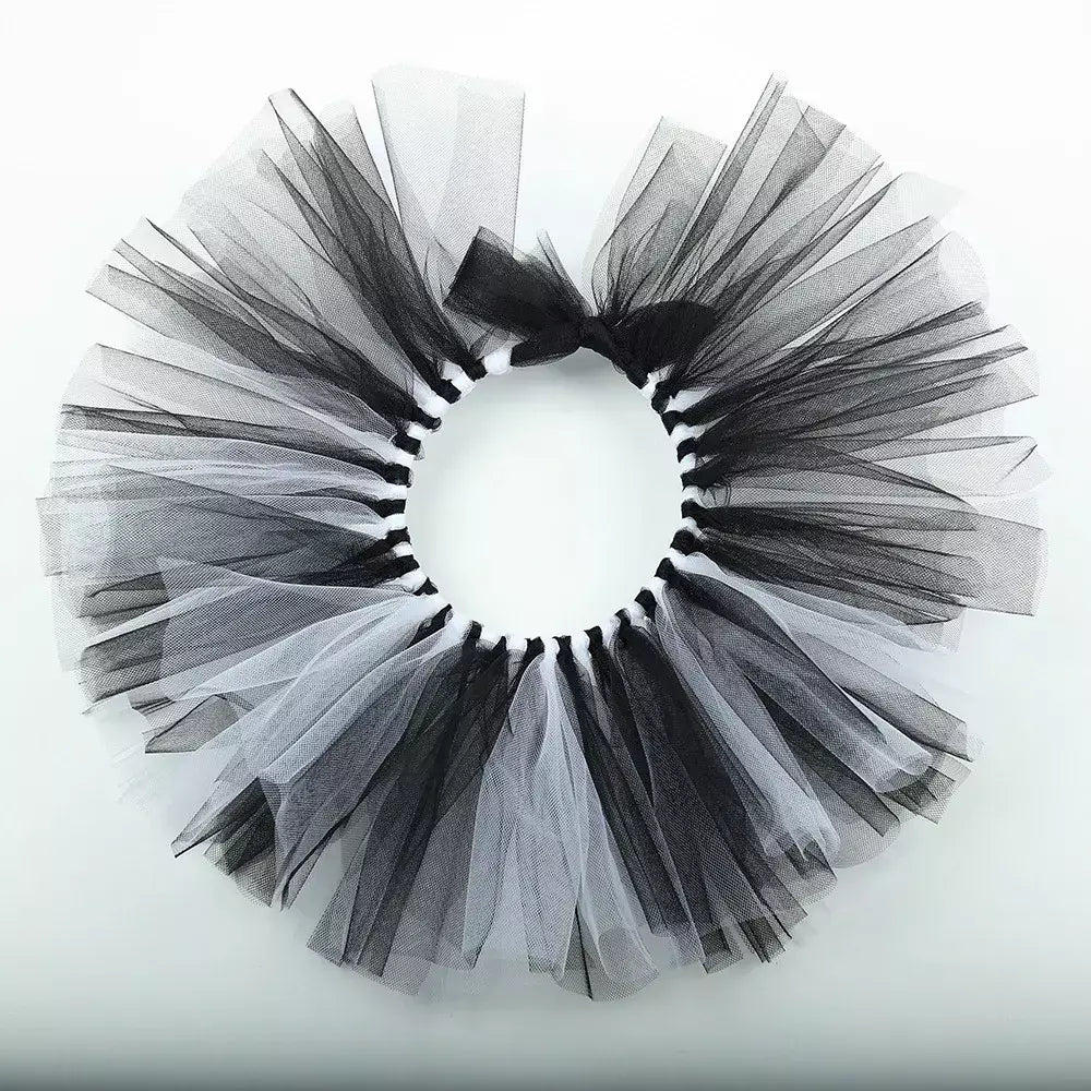 O traje de palhaço terrível arte menina preto branco fantasia tutu vestido horror coringa vestido para meninas trajes de festa de carnaval de halloween