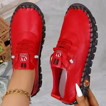 Mulheres tênis 2025 novos sapatos de designer mocassins de sola macia romana respirável ao ar livre retro tamanho grande único sapatos para mulher
