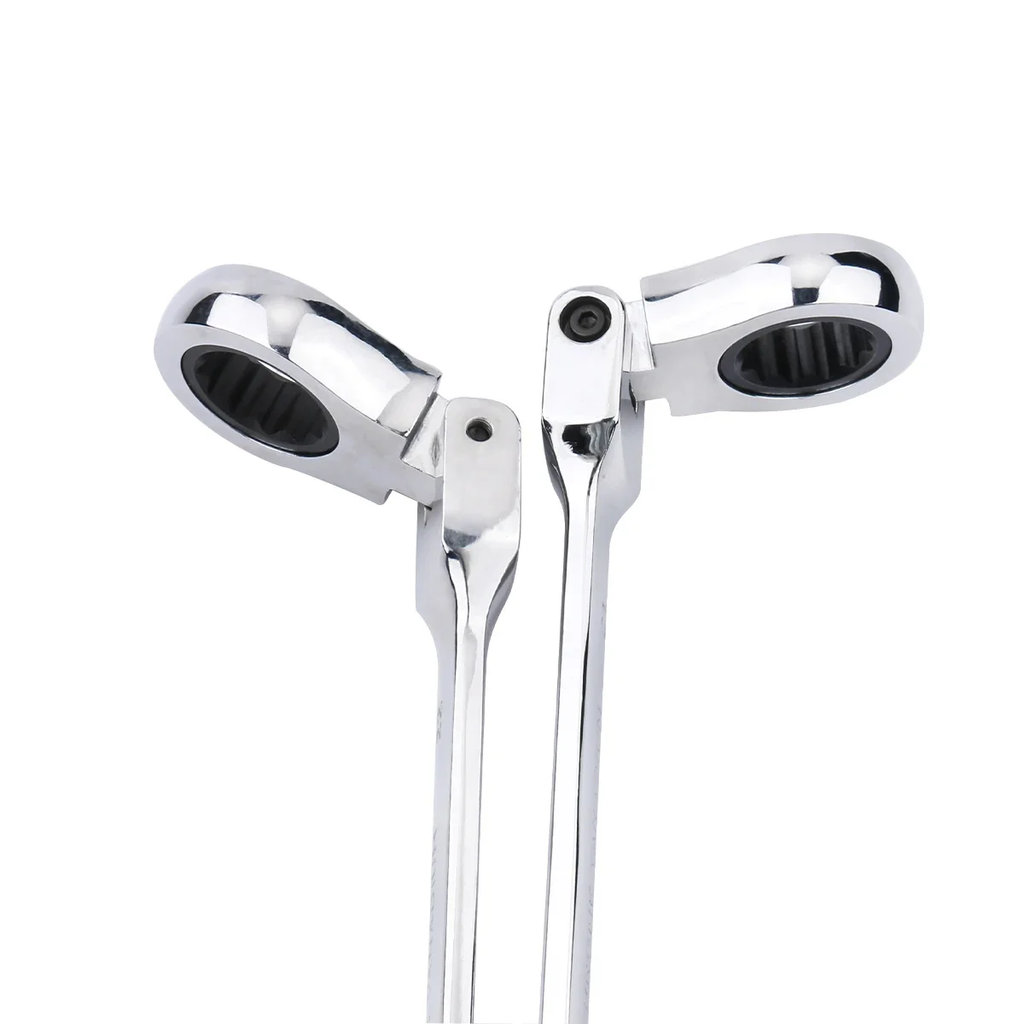 Chave de catraca de chaves, conjunto de ferramentas manuais, catraca de 72 dentes, cabeça flexível, acabamento espelhado, 6mm-27mm, reparo automático e doméstico, 1 peça