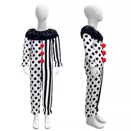 Crianças meninos meninas terrifier 3 cosplay coringa traje com máscara chapéu macacão halloween palhaço vestido criança bodysuit roupas de carnaval