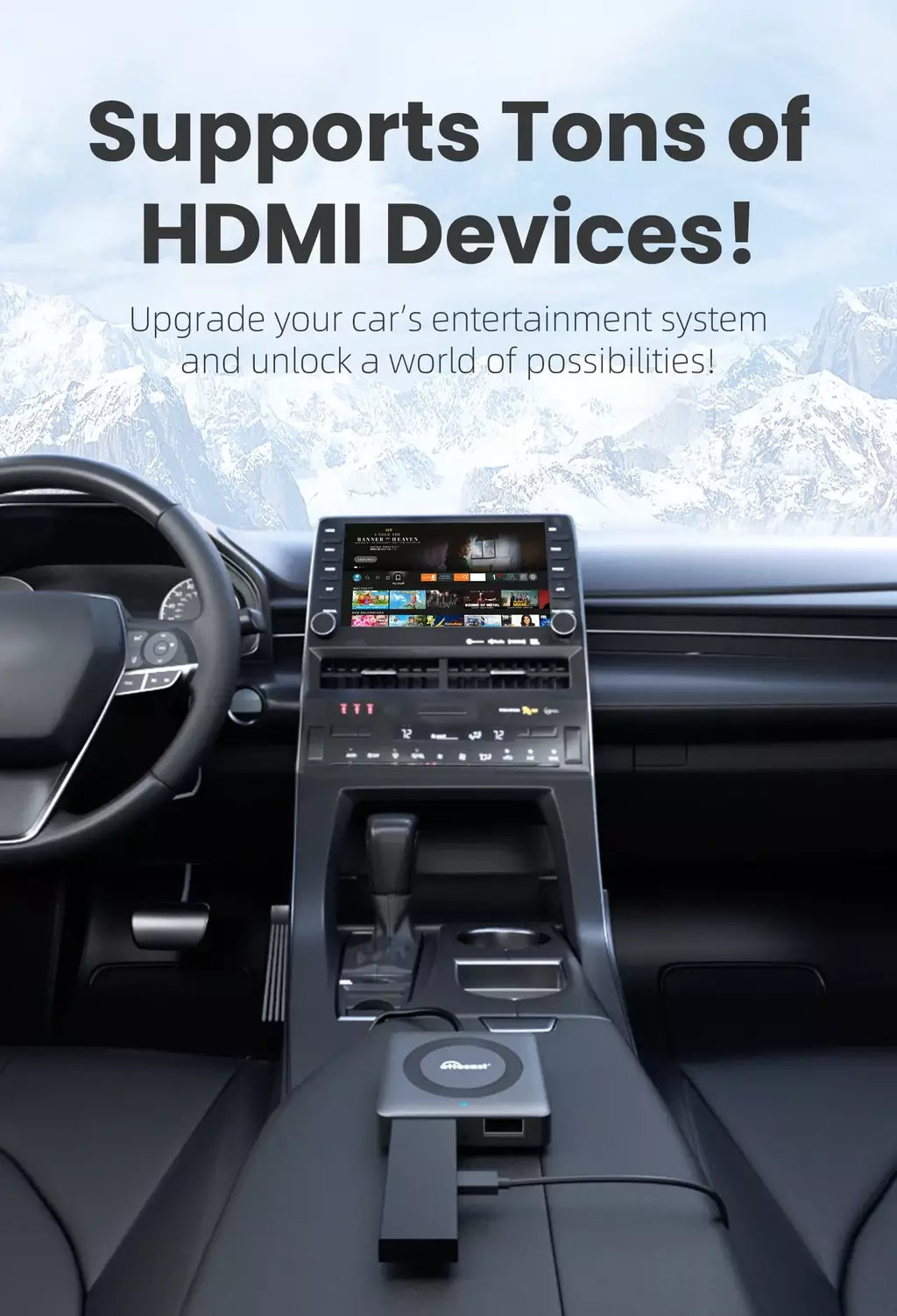 Otocast carro tv mate com fio para adaptador carplay sem fio android auto hdmi multimídia conversor de vídeo para tv varas caixa de jogo telefone
