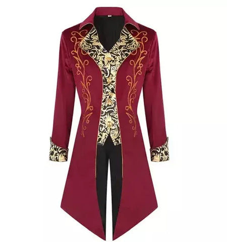 Outono novo roxo masculino luxo jacquard smoking, retalhos impresso casacos, tamanho europeu preto masculino mardi gras vestido longo jaqueta.