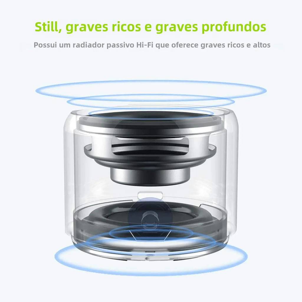 EWA A106 Pro Mini alto-falante Bluetooth com radiador de graves personalizado, IPX7 à prova d'água, alto-falantes super portáteis, estojo de viagem embalado