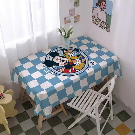 Toalha De Mesa Mickey Mouse Dos Desenhos Animados Da Disney Para Crianças, Mesa De Jantar Americana, Toalha De Mesa De Café Retro, Toalha De Mesa Quadrada