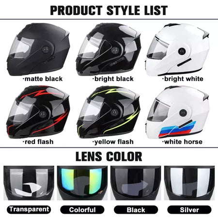 Unisex Capacete com viseira, lente dupla, seção transversal, segurança, modular, flip, capacete, certificação DOT, Uchoose