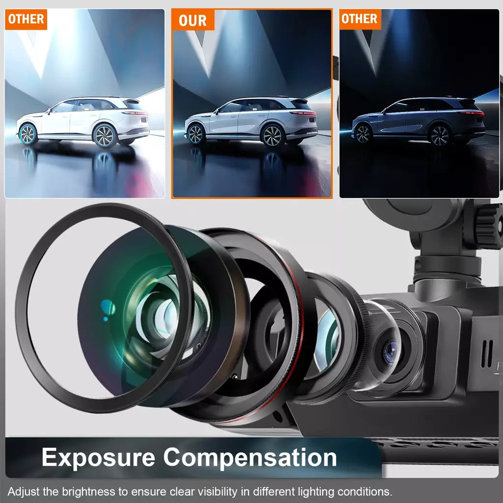Dashcam para carros 4 canais caixa preta wifi câmera de condução fhd 1080p visão noturna gravação em loop adicionar kit de fio rígido acessórios do carro