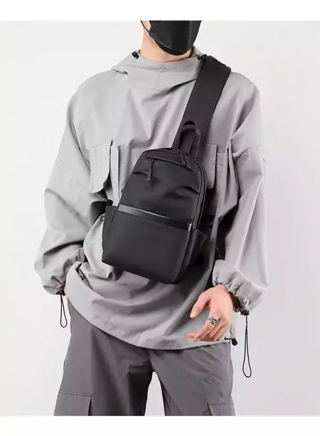 Bolsa de peito masculina, crossbody, mochila pequena, casual, marca, na moda, crossbody, para celular, novo, moda, Ins, 2024