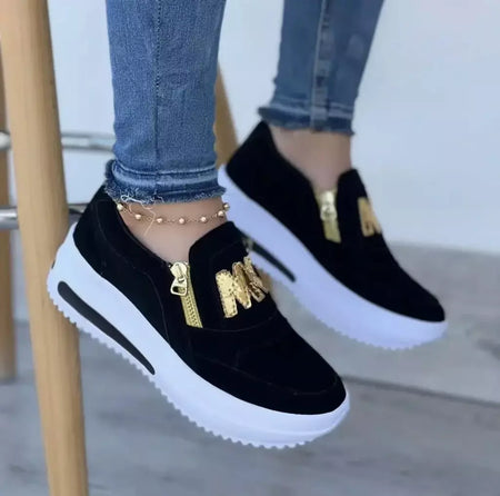 Mulheres sapatos de plataforma casual deslizamento em sapatos moda mocassins senhoras tênis chaussure femme tênis mulher