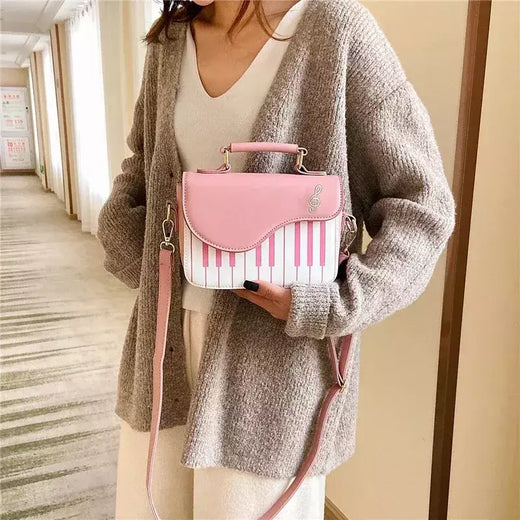 Coreano Piano Design Mulheres Sacos De Ombro PU Couro Messenger Bag Bolsa Moda Corssbody Bag Bolsa De Bolso Moeda Pacote