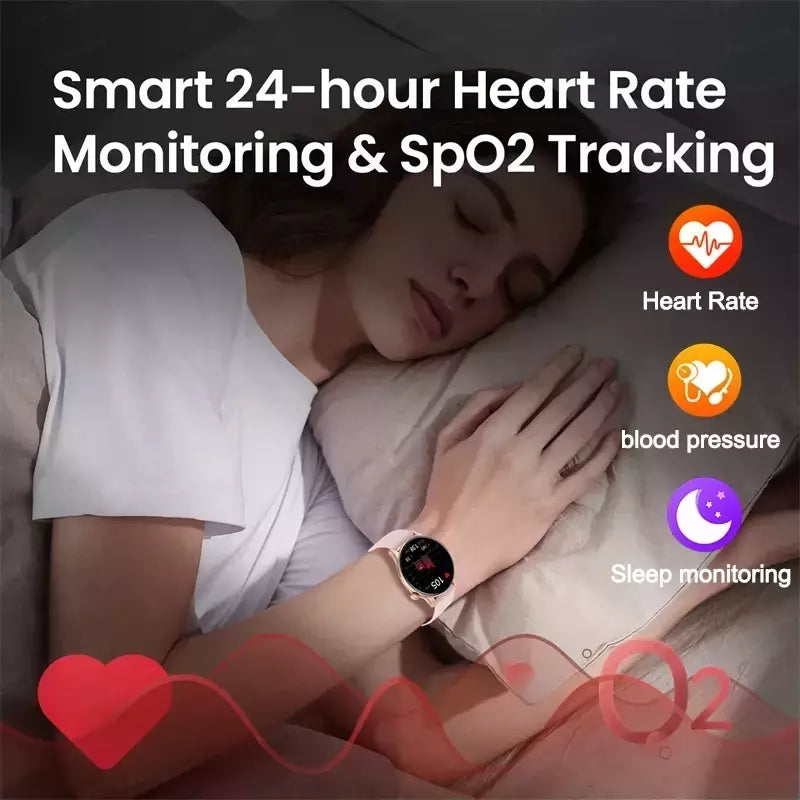 NFC Smartwatch para Mulheres, Tela HD, Rastreador de Saúde, Esportes, Voz, Chamada Bluetooth, Huawei, Xiaomi, Senhoras, Novo, 466x466, 2022
