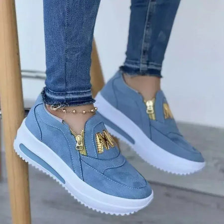 Mulheres sapatos de plataforma casual deslizamento em sapatos moda mocassins senhoras tênis chaussure femme tênis mulher