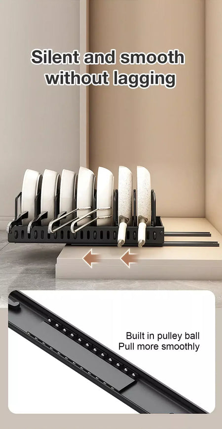 Nova cozinha multifuncional organizador retirar para panelas/panelas tampa deslizante titular rack de especiarias & prato secagem cremalheiras gaveta organizador