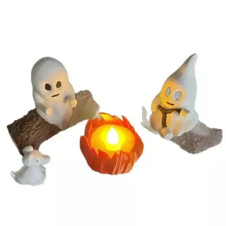 1 conjunto de halloween fantasma fogueira decoração assustador festa ao ar livre casa assombrada adereços assustador quintal cena reunião decoração presente