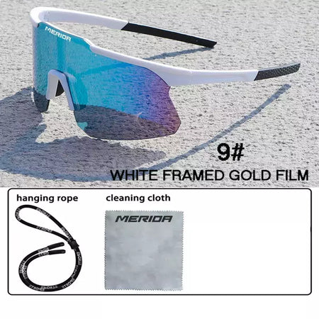 Merida-Óculos de sol para homens e mulheres, óculos esportivos, UV400, óculos de equitação, mountain bike, bicicleta de estrada, lentes ao ar livre com estojo