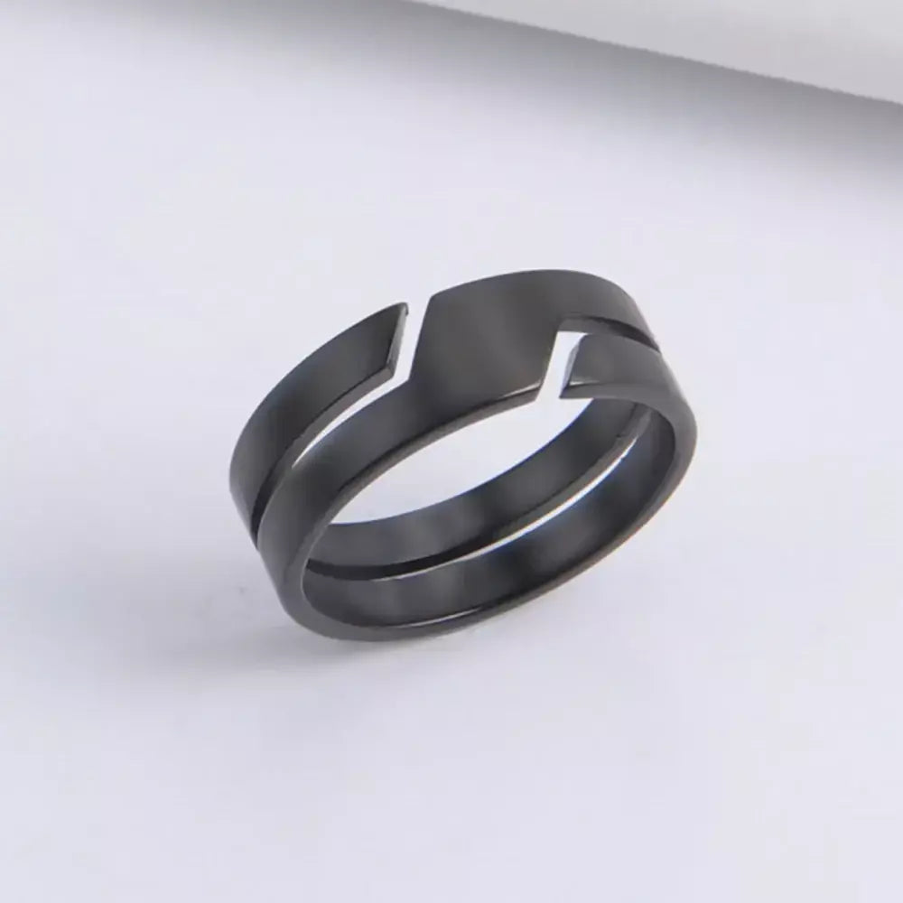 Skyrim anel de aço inoxidável para homens mulheres preto minimalista casual anéis de dedo 2025 casal jóias presente de casamento para amante