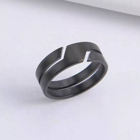 Skyrim anel de aço inoxidável para homens mulheres preto minimalista casual anéis de dedo 2025 casal jóias presente de casamento para amante