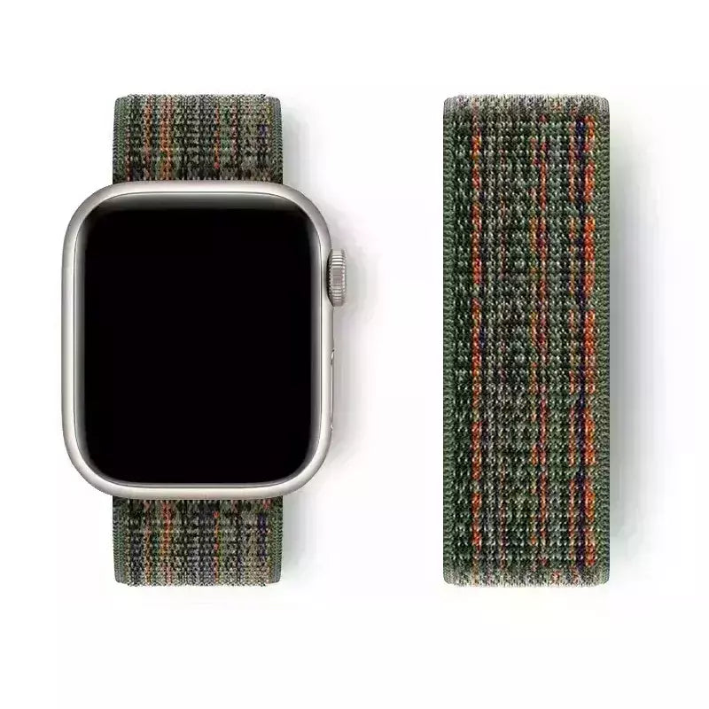 Pulseira Esportiva de Nylon para Apple Watch, Pulseira Nike, Pulseira Loop, iWatch 9, 8, 7, 6, 5, se2, Ultra 2, 45mm, 44mm, 41mm, 42 milímetros, 38 milímetros, 49 milímetros