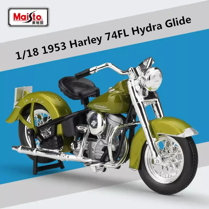 Maisto 1:18 harley davidson 74fl hydra glide liga modelo da motocicleta simulação diecast metal brinquedo motocicleta modelo crianças presentes