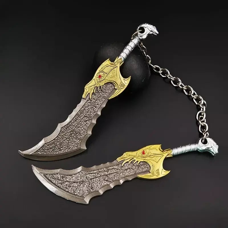 13 cm god of wars 5 jogo periféricos lâminas do caos metal artesanato arma modelo colecionável ornamentos criativo presentes de aniversário brinquedo