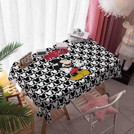 Toalha De Mesa Mickey Mouse Dos Desenhos Animados Da Disney Para Crianças, Mesa De Jantar Americana, Toalha De Mesa De Café Retro, Toalha De Mesa Quadrada