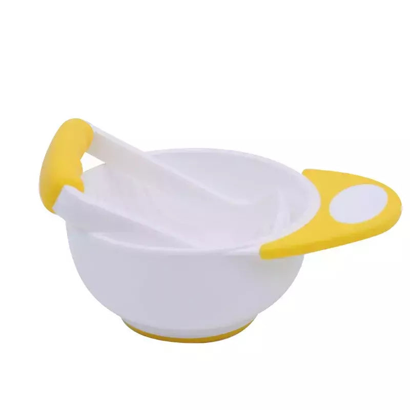 Tigela de moagem de comida para bebê, moedor infantil complementar de 2 peças, esmagando frutas, espremendo suco, moinhos de alimentação seguros e higiênicos