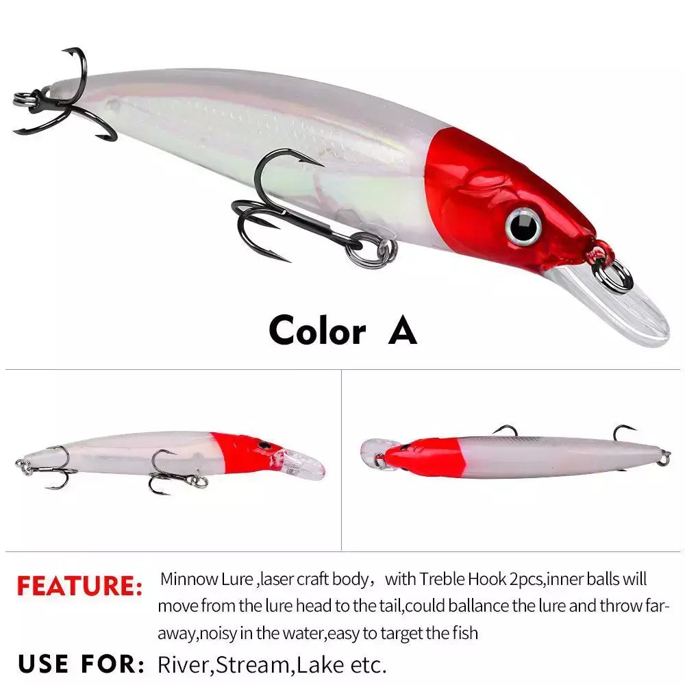 1pc 7g/9cm 14g/11cm 40g/16cm minnow isca de pesca nosiy no corpo isca dura crankbait isca carpa artificial corrico isca enfrentar