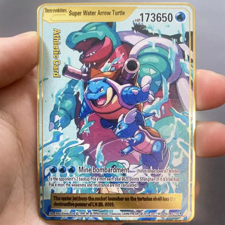 999999 Pontos hp pokemon cartão de metal charizard ouro metal super cartões inglês cartão mewtwo vmax mega anime jogo coleção presentes