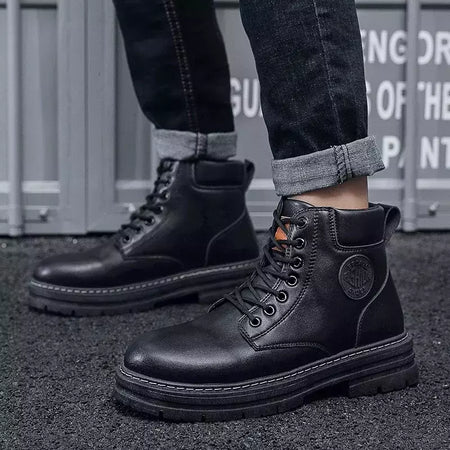 Botas masculinas de camurça de alta qualidade, botas quentes de inverno, sapatos de trabalho ao ar livre, botas de caminhada, novo, 2022