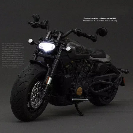 1:12 Harley Davidson Sportster S Modelo de motocicleta de corrida Diecast Alloy Street Sports Modelo de motocicleta Brinquedos para crianças Presentes