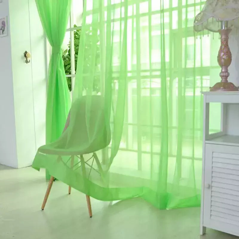 Romântico Quarto Gaze Cortina, Sala, Home Decor, Janela Sheer, Voile Cortinas, Janelas Tulle, Cortinas de porta