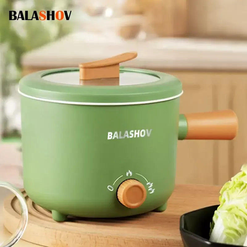 Panela multifuncional doméstica, 220v/110v, camada única/dupla, panela quente, mini máquina de cozinhar elétrica, panelas antiaderentes, ue/usplug