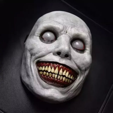 Horror a freira máscara cosplay assustador demônio sangrento fantasma rosto máscaras de látex com lenço festa de halloween traje adereços deluxe