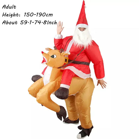 Natal engraçado trajes infláveis homem de gengibre papai noel elk boneco de neve árvore pinguim adulto criança halloween carnaval festa