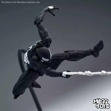 Novo messtooys spiderman figura ct brinquedos preto vermelho homem aranha estatueta bagunça brinquedos anime figura de ação estátua modelo presentes brinquedos do miúdo