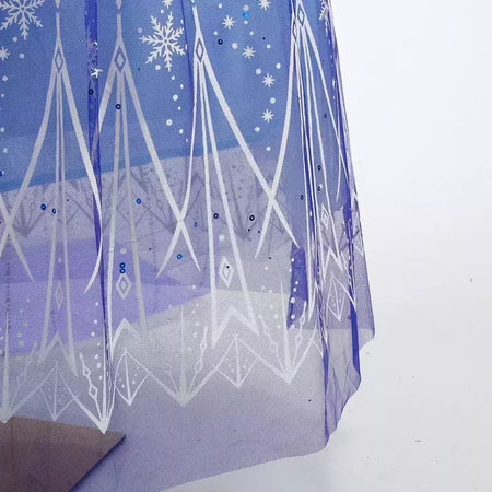 Crianças elsa traje menina aniversário malha vestido de princesa crianças cosplay neve rainha desempenho fantasia noite roupas de halloween