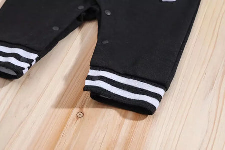 Iurnxb bebê meninos meninas macacão com capuz beisebol manga longa infantil macacão roupas de praia recém-nascido moletom roupas macacão 0-18m