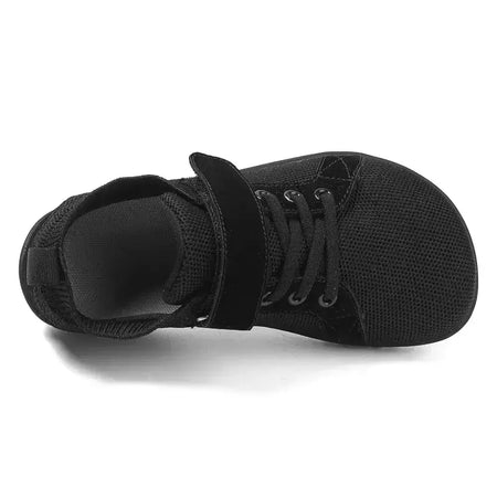 Novos meninos meninas tênis crianças largas sapatos descalços naturalmente spracam sapatos da criança pequena grande criança