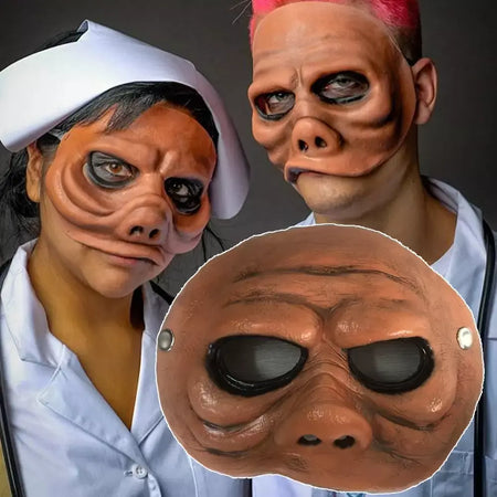 Eye of the Beholder Médico Máscara, Porco Rosto, PU Máscaras de Espuma, Masquerade, Festa de Halloween Costume Props, Engraçado Twilight Zone, Cosplay