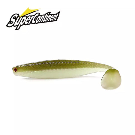 Novo supercontinente shadtteez t-tail 50mm 70mm 100mm pique zander predador pesca 3d olhos isca macia iscas de pesca