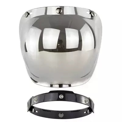 Capacete de motocicleta bolha escudo viseira anti-nevoeiro proteção uv lente hd para capacete retro rosto aberto meio capacete bolha óculos lente