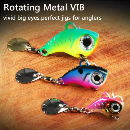 Spinner isca vib colher de metal gabarito pesca vibração 10g 20g 30g artificial duro isca lantejoulas pesca oscilação rotativa isca giratória