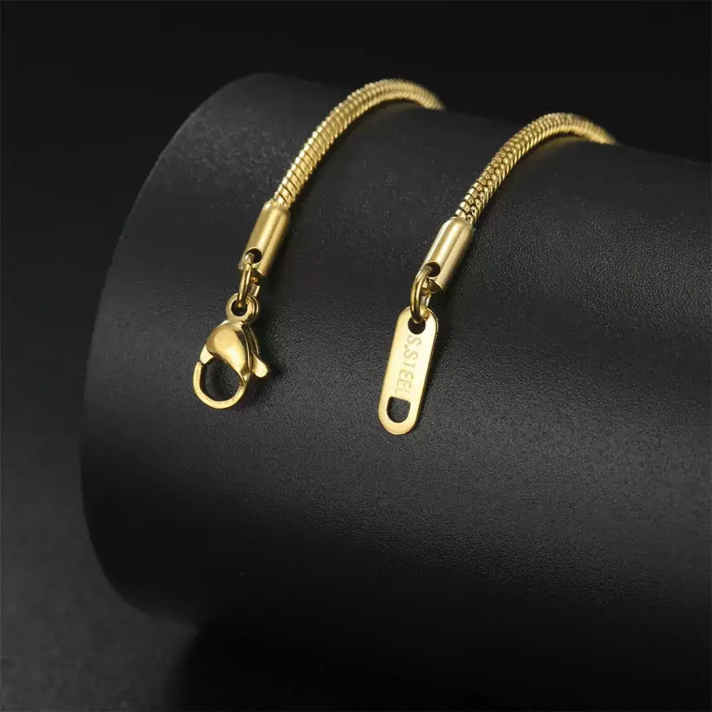 My Shape Rodada Cobra Cadeia Colar para Mulheres Homens Aço Inoxidável Link Cadeia 0.9mm 1.2mm 2mm Cadeia Gargantilha Moda Jóias Presentes
