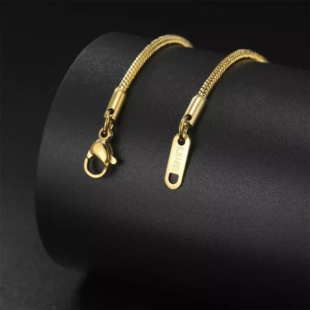 My Shape Rodada Cobra Cadeia Colar para Mulheres Homens Aço Inoxidável Link Cadeia 0.9mm 1.2mm 2mm Cadeia Gargantilha Moda Jóias Presentes